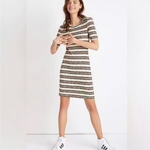 Women’s Madewell Ribbed Short Sleeve Knit Mini Dress Size XL